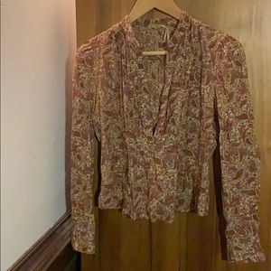 Max Studio paisley peasant blouse.